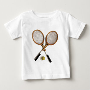 zwei Vintage Tennisschläger, Sport, Ballgames, Baby T-shirt