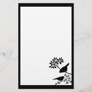Zwei Vogel-Briefpapier-Papier Briefpapier