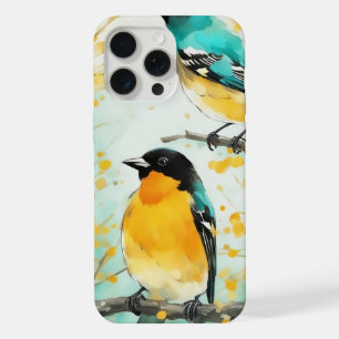 Zwei Vögel, die auf der Baumzweigung sitzen iPhone 15 Pro Max Hülle
