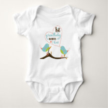 Zwei Vögel "erstes Grandbaby" Baby-Bodysuit
