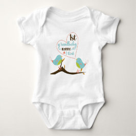 Zwei Vögel "erstes Grandbaby" Baby-Bodysuit Baby Strampler
