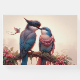 Zwei Vögel flattern Danke Karte Gästebuch