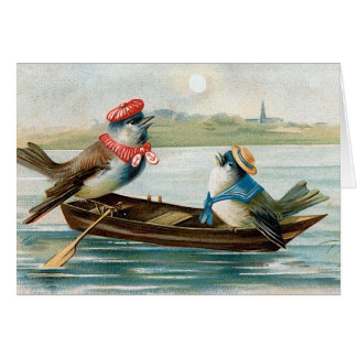 Zwei Vögel in einem Boot