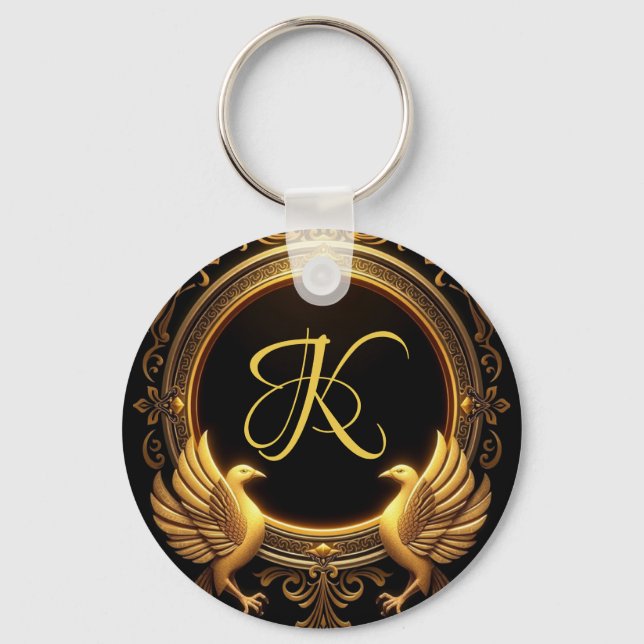 Zwei Vögel Personalisierter Schlüsselanhänger (Vorderseite)