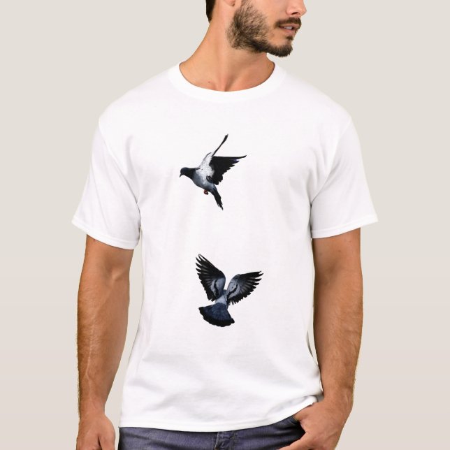Zwei Vögel T-Shirt (Vorderseite)