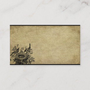 Zwei Vögel u. ihre Nest-Prim Geschäfts-Karten Visitenkarte