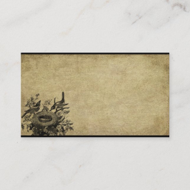 Zwei Vögel u. ihre Nest-Prim Geschäfts-Karten Visitenkarte (Vorderseite)