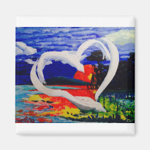 Zwei Vogelkonzepte Magnet