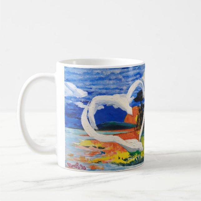 Zwei Vogelkonzepte Tasse (Links)