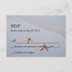 Zwei von uns RSVP-Karte der Liebe Starfish RSVP Karte