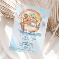 Zwei von zwei Noah's Ark Blue Watercolor 2. Geburt