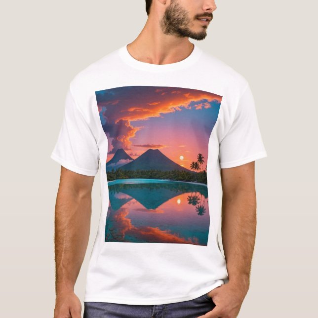 Zwei Vulkanausbrüche T-Shirt (Vorderseite)