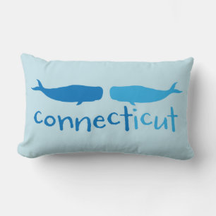 Zwei Wale verbinden sich in einem Connecticut-Kiss Lendenkissen