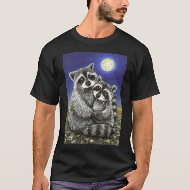 Zwei Waschbären in der Liebe T-Shirt (Vorderseite)