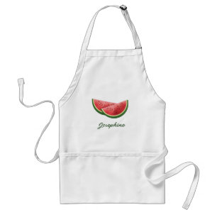Zwei Wassermelon-Fruchtscheiben mit benutzerdefini Schürze