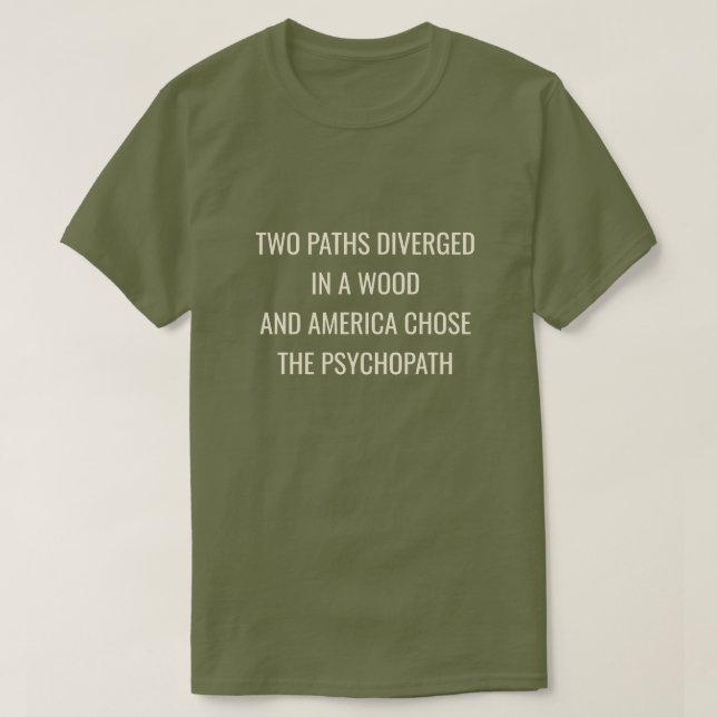ZWEI WEGE GETRENNT -Grün  T-Shirt (Design vorne)