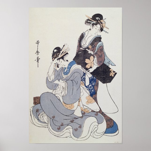 Zwei weibliche Zahlen Poster (Vorne)