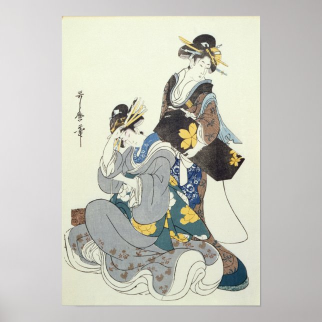 Zwei weibliche Zahlen Poster (Vorne)