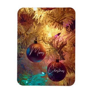 Zwei Weihnachtsbaumschmuck Flexible Foto Magnet