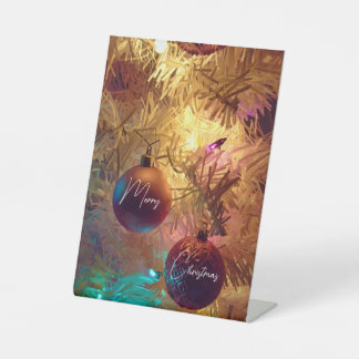 Zwei Weihnachtsbaumschmuck-Schild Sockelschild