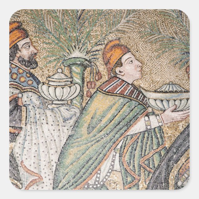 Zwei Weisen Quadratischer Aufkleber (Vorderseite)