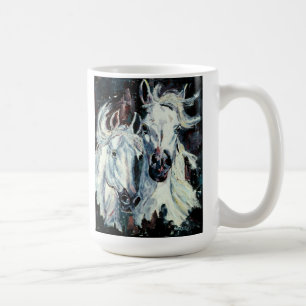 Zwei weiße Araber-klassischer weißer Becher Tasse