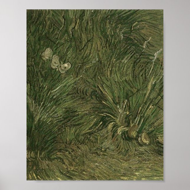 Zwei weiße Schmetterlinge, Van Gogh Fine Art Poster (Vorne)