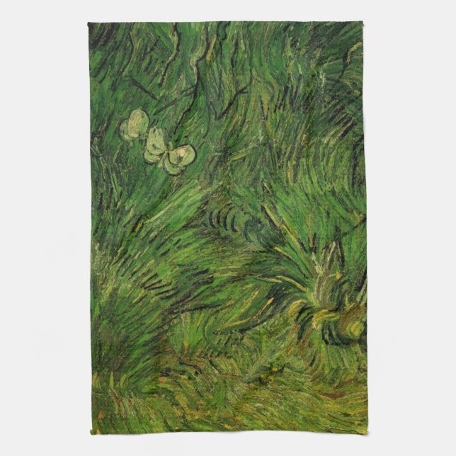 Zwei weiße Schmetterlinge von Vincent van Gogh Geschirrtuch (Vertikal)