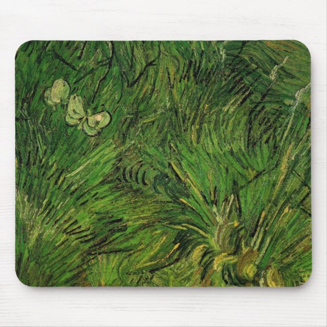 Zwei weiße Schmetterlinge von Vincent van Gogh Mousepad (Vorne)