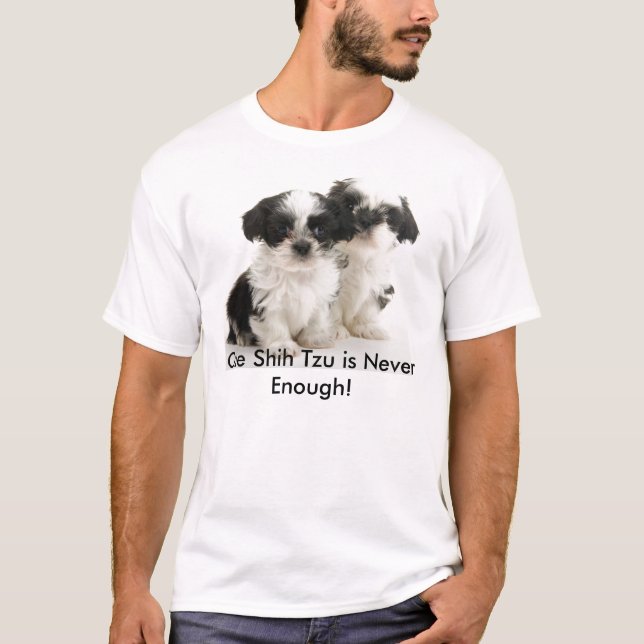Zwei Welpen-T - Shirt Shih Tzu (Vorderseite)