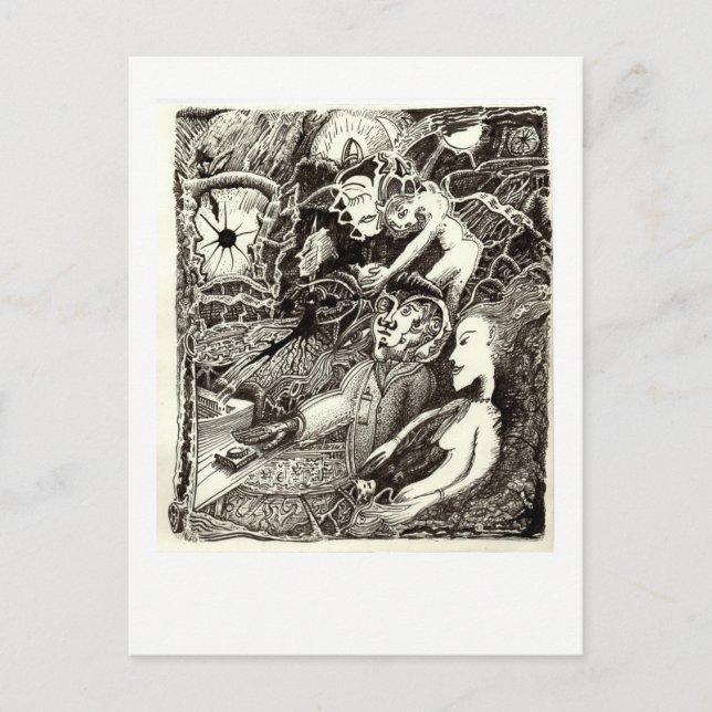 Zwei Welten, von Brian Benson. Postkarte (Vorderseite)