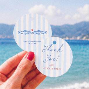 Zwei weniger Fische im Meer Brautparty-Dankeschön Geschenkanhänger