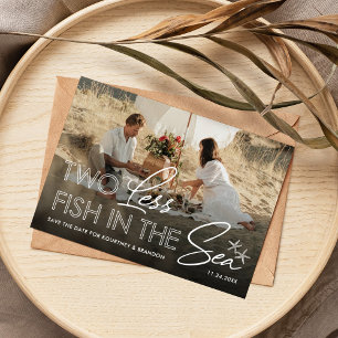 Zwei weniger Fische im Meer Foto Save-the-Date Save The Date