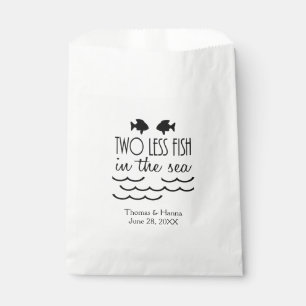 Zwei weniger Fische im Meer Hochzeit Geschenktütchen