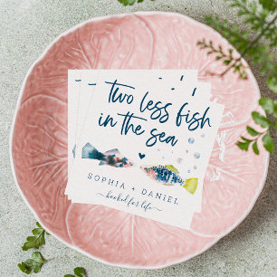 Zwei weniger Fische im Meer Hochzeiten von Napkins Serviette