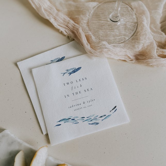 Zwei weniger Fische im Meer Personalisiert Serviette (Von Creator hochgeladen)