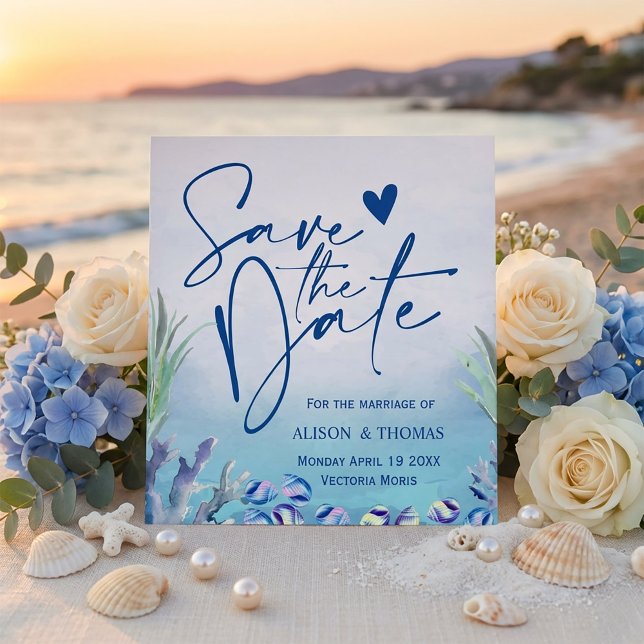 Zwei weniger Fische im Meer Sommerhochzeit  Save The Date (#LuxuryWedding
#CoastalWedding
#BeachWedding
#RomanticWedding
#SaveTheDate
#WeddingStationery
#beach)
