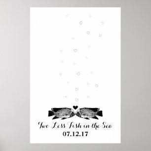 Zwei weniger Fische im Sea Thumbprint Gästebuch