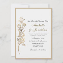 Zwei werden eine Gold Blume Christliche Hochzeit