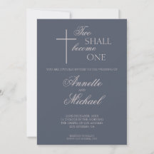 Zwei werden eins Christliche Hochzeitseinladung