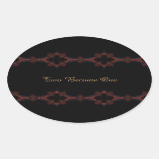 Zwei werden extravagantes ein ovaler aufkleber