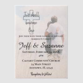 Zwei werden zu einem Christlichen Foto Hochzeit