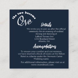 Zwei werden zu einem Navy Blue Begleitkarte