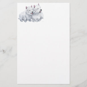 Zwei West Highland White Terriers Briefpapier