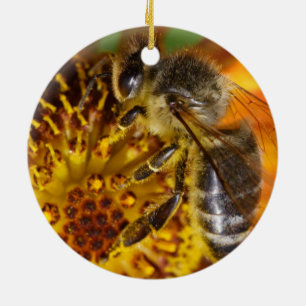 Zwei westliche Honigbienen Keramikornament