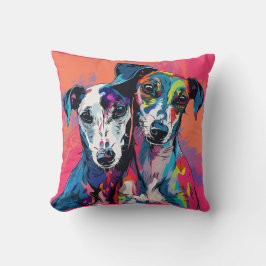 Zwei Whippets Kissen