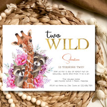 Zwei wild lebende Safari-Tiere Kindergeburtstag Pa