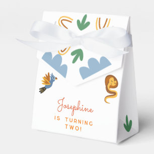 Zwei wild lebende Safari-Tiere Kindergeburtstag Pa Geschenkschachtel