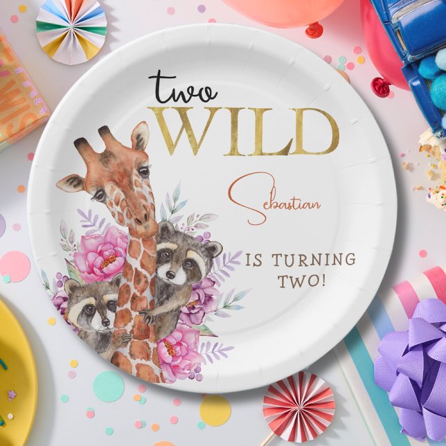 Zwei wild lebende Safari-Tiere Kindergeburtstag Pa Pappteller (Von Creator hochgeladen)