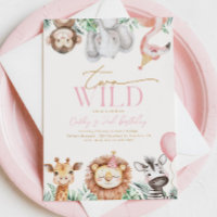 Zwei wild lebende Tiere - Party Einladung
